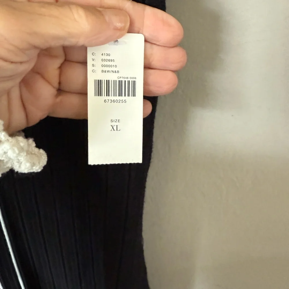 Anthropologie Black and White Midi Dress - Picture 5 of 7